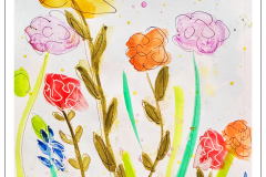 Watercolor flowers.